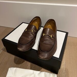 Gucci Dark Brown Leather Moccasins